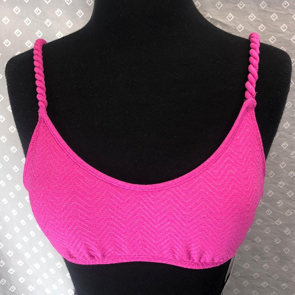 Hot Pink Glitter Swimsuit Top